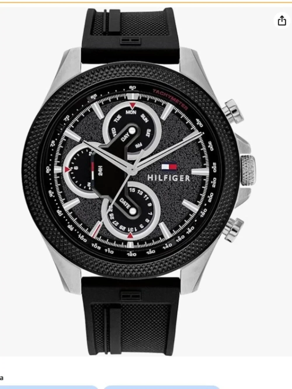 TOMMY HILFIGER Men's Multifunction Quartz Watch – 46mm Stainless Steel Case